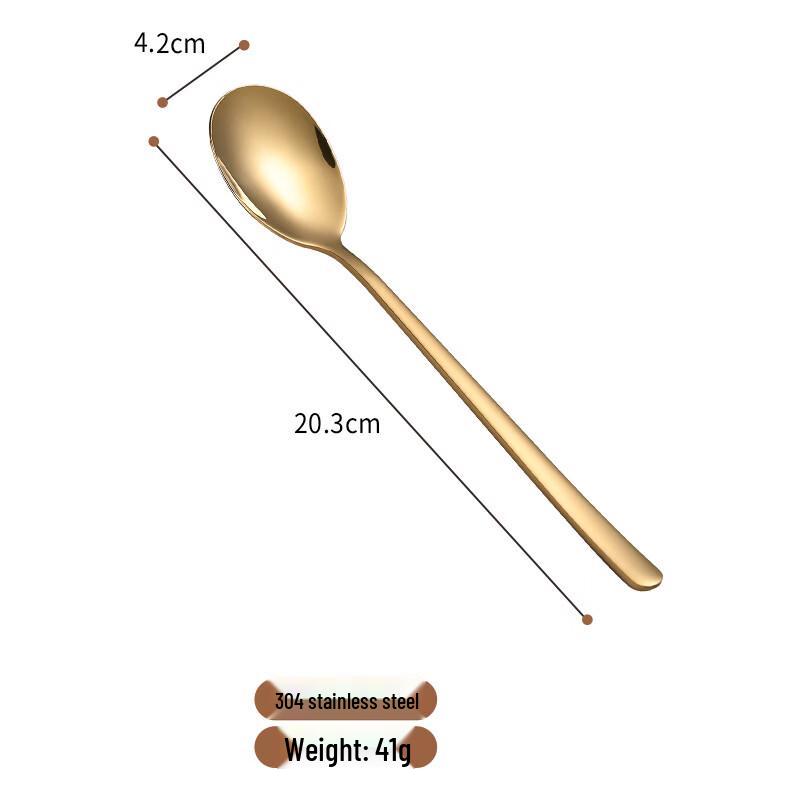 Korean Style Stainless Steel Long-Handle Serving Spoon and Utensil Series