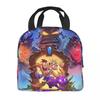 Crashs Bandicoots Cartoon Insulated Lunch Bags Video Game Food Container Portable Thermal Cooler Lunch Boxes For Work