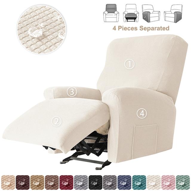 1 /3 Seater Water Repellent Polar Fleece Recliner Sofa Cover Elastic Relax Armchair Cover Stretch Lazy Boy Reclining Chair Cover