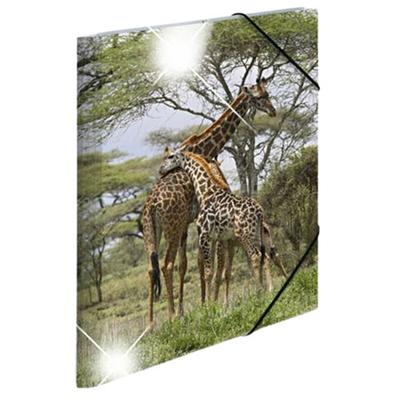 Herma Elasticated Glossy PP Folder A3 Animals (Giraffe)