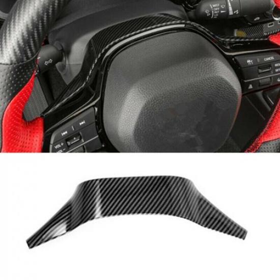 Carbon Fiber Interior Steering Wheel Cover Trim For Honda CR-V CRV 2023 2024
