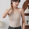 Women Back Beauty Strap Bra Integrated With Chest Pad Anti Glare Thin Daily Underwear