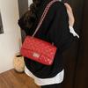 Rhombus small bag, new women's popular versatile chain messenger bag, fashion trend shoulder small square bag