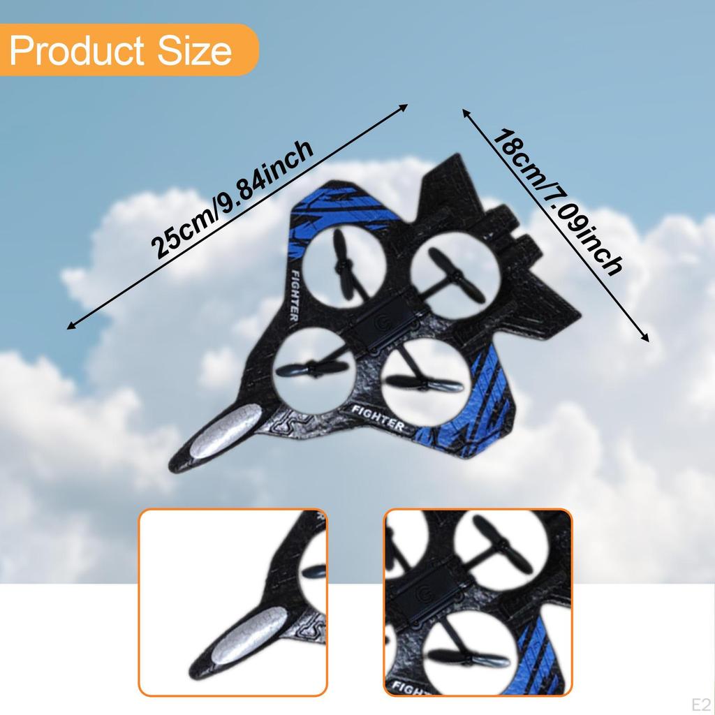 RC Airplane Fighter Roll Birthday Gift 360° Flip Outdoor Flying Toy Hobby Glider for Children