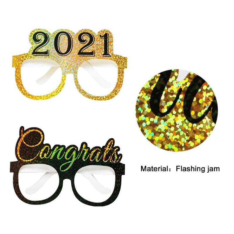 Paper Glasses 2021 Graduation Decoration Eve Party Photo Booth Decor T1P7 Paper Glasses 2021 Graduation Decoration Eve Party Photo Booth Decor T1P7