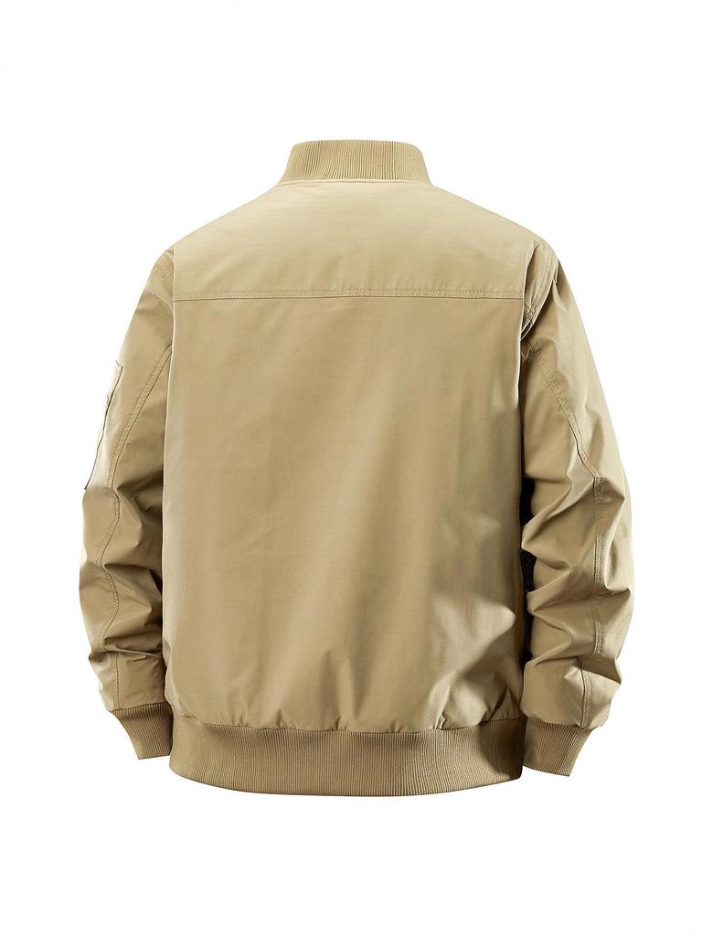 Men's Autumn/Winter Thick Cotton Jacket with Fashionable Baseball Collar - Casual American Workwear, Windproof, Warm Outerwear