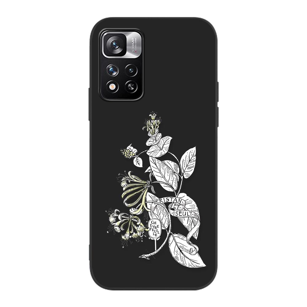 

Чехол Sketch Flowers для Xiaomi Redmi Note 9S 9 8 10 11 Pro 9C 9A 7 8T 7A 8A 10S 11T 11E 9T черный мягкий силиконовый чехол для телефона Redmi K40