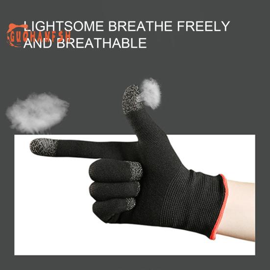 2Pcs Gaming Touch Screen Gloves Breathable Lightweight Warm Thin Sweat-proof Multifunctional Mobile Game Gloves