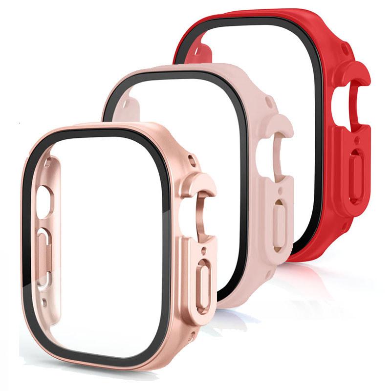 3Pack Tempered Glass+Case PC Bumper Screen Protector Cover for Apple Watch Ultra 3 49mm for iwatch series Ultra 3 2 1 49mm