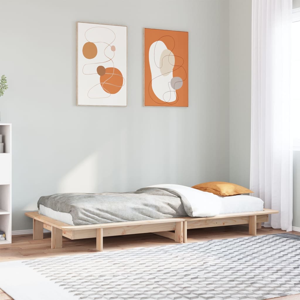 Vidaxl Bed Frame Without Mattress, 90X190 Cm, Solid Pine Wood
