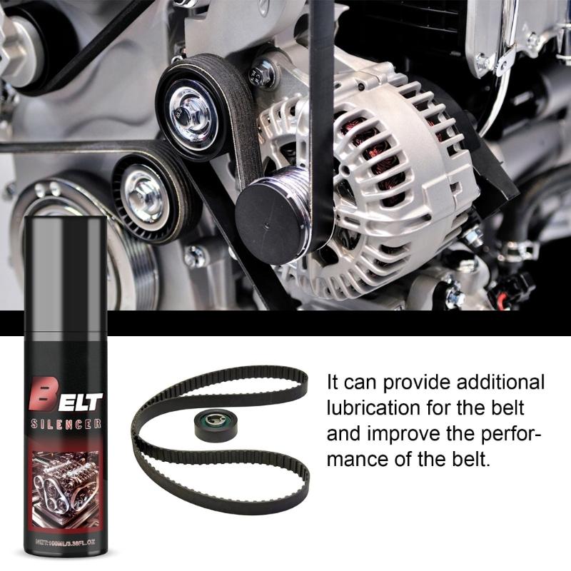 100ml Automotive Belt Noise Reduction Stops Squeaks Prevents Wear Belt Dressing Sprayer Engine Belt Silencers