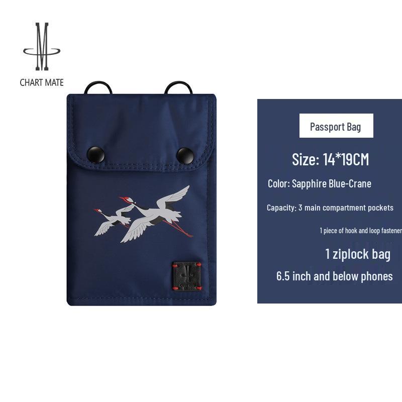 Unisex Travel Passport Holder with Lanyard - Double-Layer Neck Pouch for Secure Document Storage
