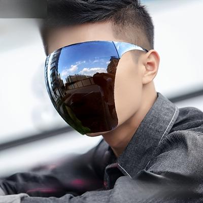 [Stylowa maska motocyklowa] Stylowa wielokolorowa maska motocyklowa zakrywająca całą twarz | Regulowane paski, wytrzymały plastik, unisex sprzęt ochronny, dodatek imprezowy