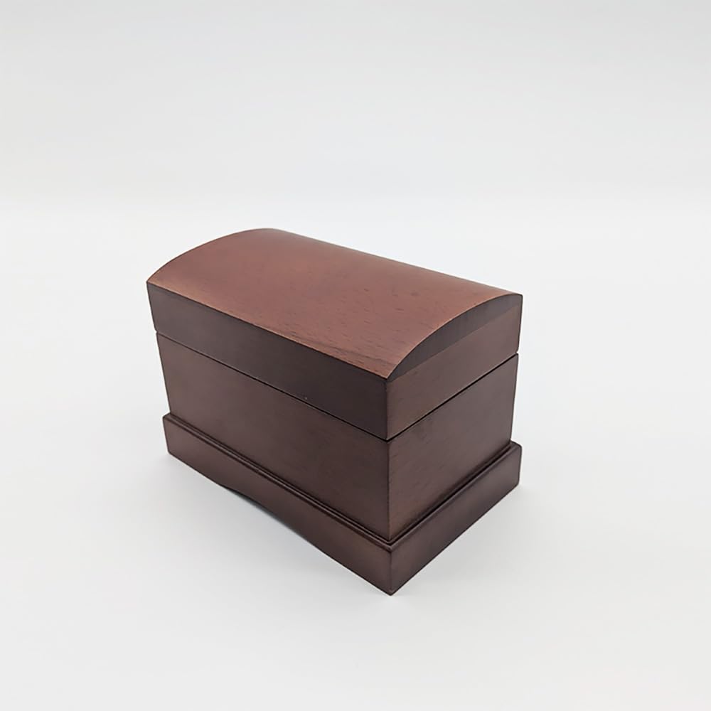 (hej!e) Classic Wooden Jewelry Box with Musical Instrument, Velvet Interior, Perfect for Jewelry Storage, Weddings, Birthdays, and More, Brown