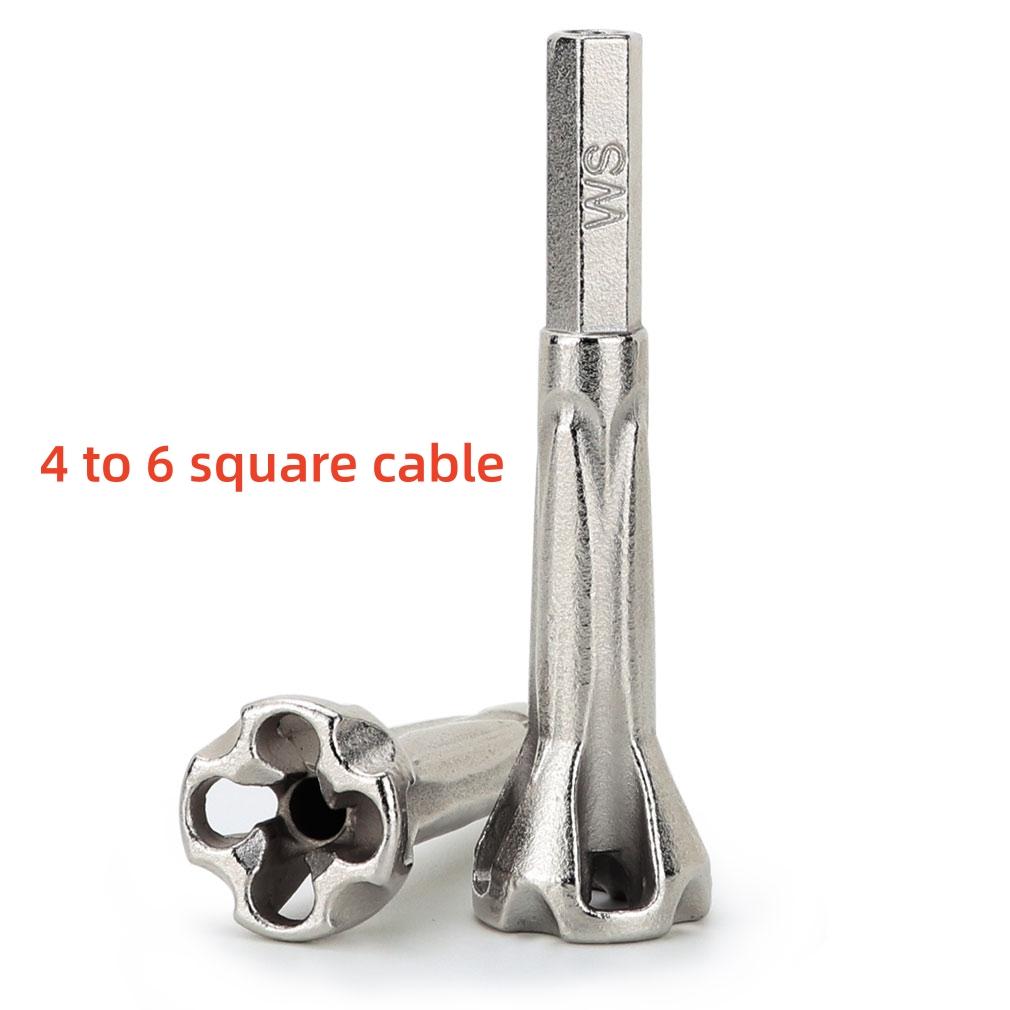2.5/4 Square Automatic 5 Wire Universal Parallel Electrical Cable Wire Metal Drill Bit Stripping Twist Wire Tool Quick Connector
