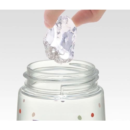 Skater Children's Water Bottle with Straw, Clear, One-Push Operation, Very Hungry Caterpillar Design, 480ml, Girl's PDSH5