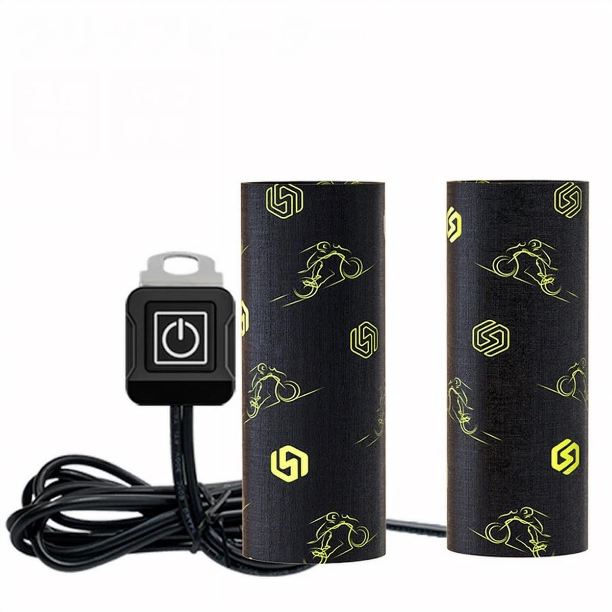 

Мотоциклетные ручки с подогревом, 3 температурных режима, электрические, с подогревом, мотоциклетные, подогреваемые ручки для зимы, рифленые, горячие ручки с подогревом, настройки, чёрный