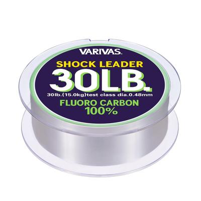 Morris Varivas Shock Leader, 30m, 8-inch Fluorocarbon, 30lb, Natural