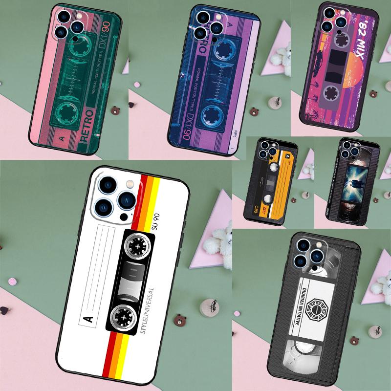 Retro VHS Tape Case For iPhone 17 Pro Max 15 14 13 12 11 16 Pro Max Plus 12 13 Mini 16e 17 Air Back Cover
