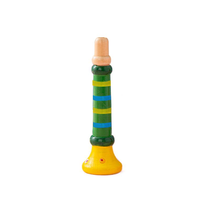 Wooden Trumpet Children Toy Horn Whistle Musical Instrument for Kids Early Educational Orff Music Instrument Sound Training Game