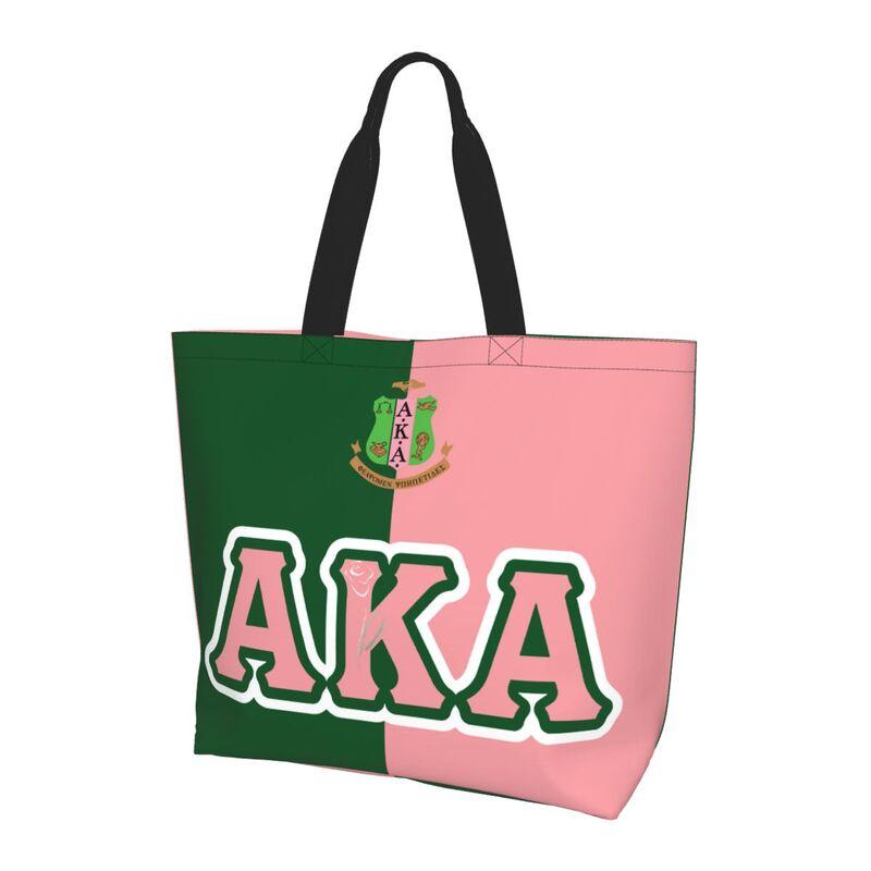 AKA Sorority 1908 Print Shoulder Bag for Women Girls Reusable Large Capacity Grocery Shopping Tote Bag Women Hand Bags