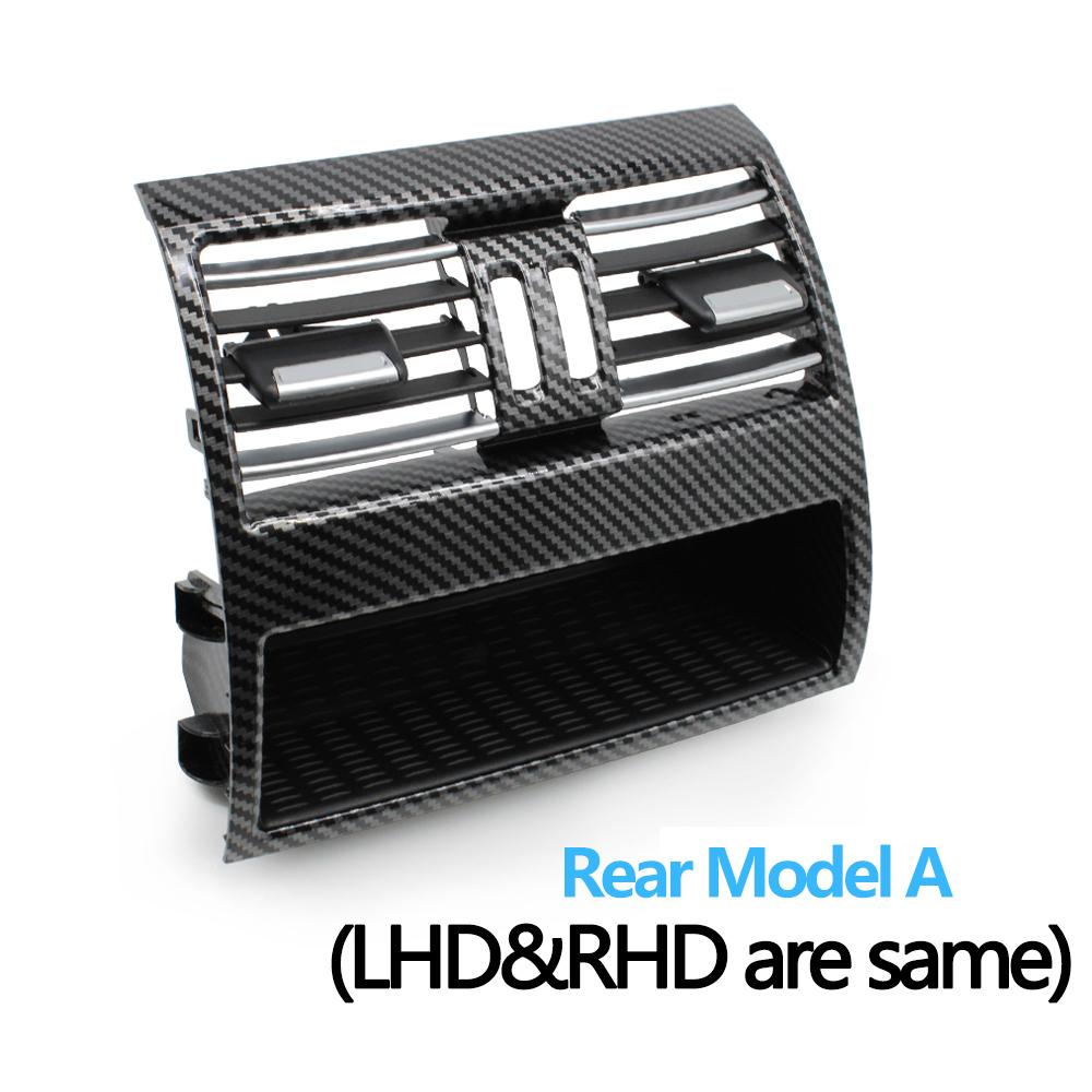 LHD RHD Carbon Fiber Chrome Front Rear Air Conditioning AC Vent Grille Outlet Cover For BMW 5 Series F10 520 521 523 525 528