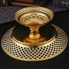 European Fruit Tray,Hollowed-Out Circle Shape Exquisite Golden Cake Plate,Snack Plate Butter Cheese Dish Wedding Decoration