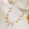 Collana Pendente Stella Marina Conchiglia Conchiglia Zircone Boho per Donna Cavalluccio Marino Granchio Perla Catena Metallica Choker Gioielli per Festa in Spiaggia Estiva