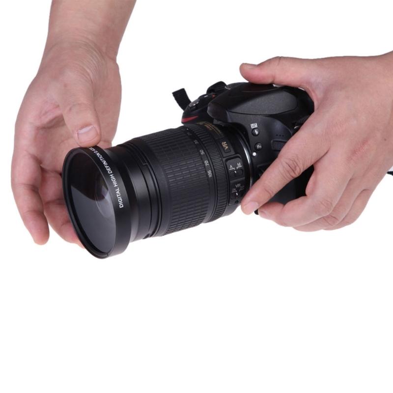 High Definition Wide-angle Macro Lens 67mm 0.43X Optical Glass Ultra Wide Angle Fisheye Lens for Macro Shooting