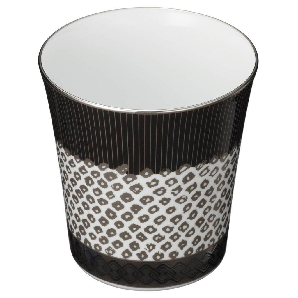 Noritake Tumbler 350cc Atehaka Collection Crest Black Fine Porcelain (Premium White) T2181/1687-2