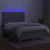Maison Exclusive - Sommier à lattes de lit et matelas et LED Gris clair 140x200 cm