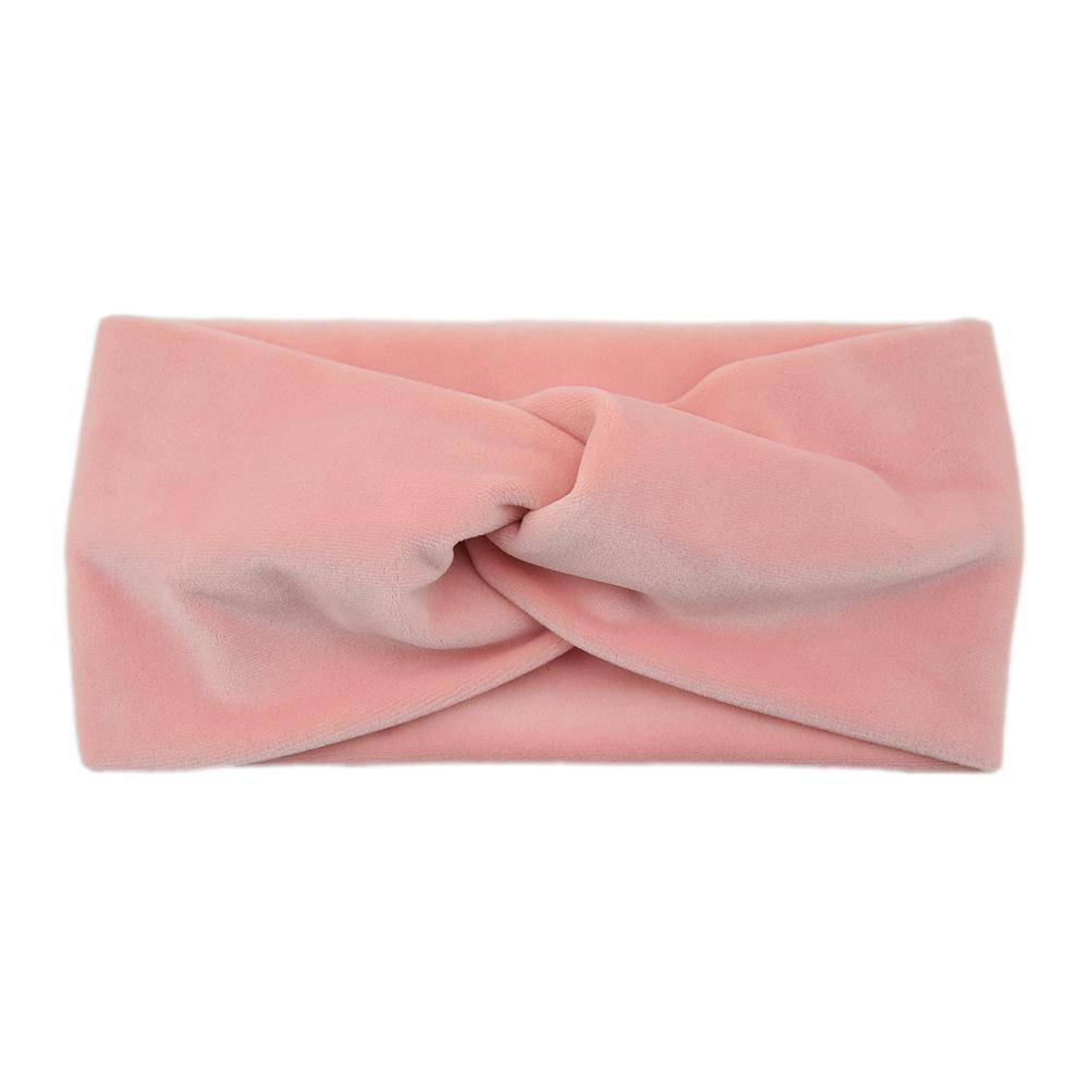 New Winter Simple Cross Headband For Women Handmade Solid Color Elastic Knot Turban Bandage Yoga Hair Accessories