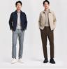 Langdeng Men's Comfortable Pure Cotton Business Executive Collar Straightening Jacket Coat