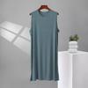 Herren Plus Size Modal Nachthemd Robe - Lockerer Schnitt Sommer Ärmellose Lange Robe, Leichte Bademantel für Übergewichtige Männer