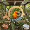 Hanging Bird Training Stand Wooden Interactive Bird Toy Parrot Play Rack  Avian Activities