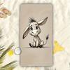 Cute Baby Donkey Beach Towel Microfiber Sand-Free Flat Print Soft Bath Towel for Kids Adults Travel Pool Outdoor Essentials