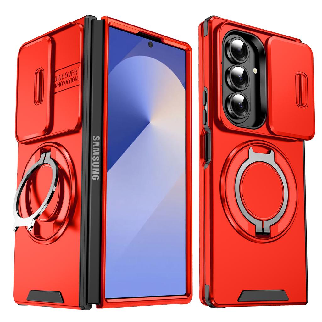 Suitable for Samsung Galaxy Z Fold 7 6 Flip 7 6 360 Degree Rotating Magnetic Bracket With Camera Protection Phone Case