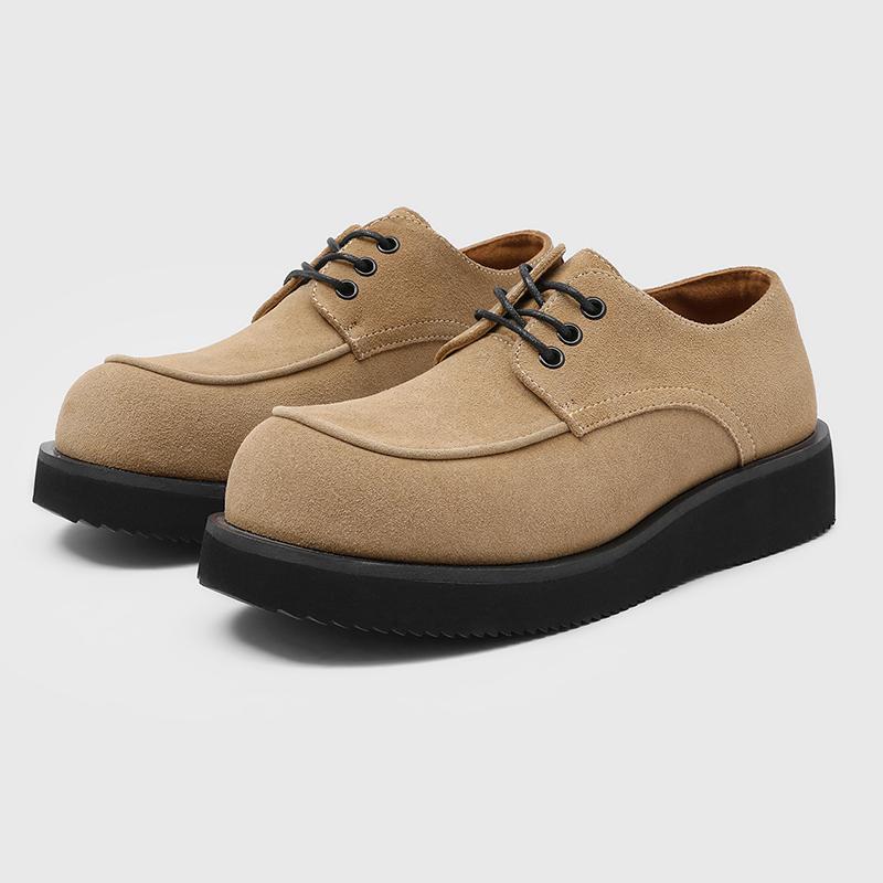 Men's Derby Shoes Fashion autumn and winter styles Office or leisure party 38-46 Hot selling young shoesThick bottom trend