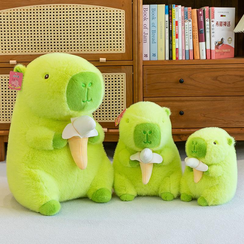 New Style Green Capybara Creative Holding Banana Kapibala Ugly Cute Doll Children's Doll