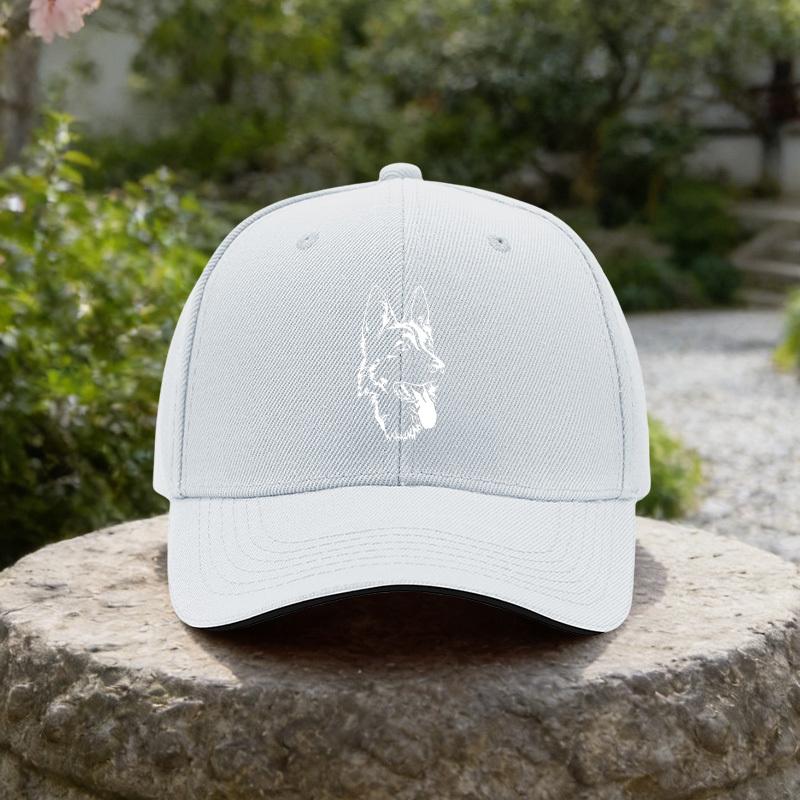 GerUnisex Shepherd Head Baseball Cap for Unisex Women Black Breathable Outdoor Cap for Camping Travel Sports Gifts