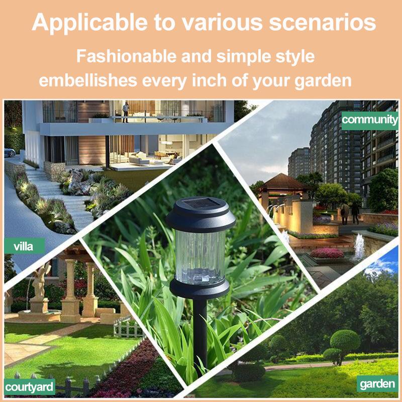 1Pcs Solar Garden Lawn Lights LED Street Lamps Outdoor Waterproof Solar Stake Lights for Pathway Yard Path Landscape Decor
