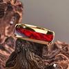 8MM  Men Women Red Stainless Steel Rings Unique Wedding Engagement Band Jewelry Party Unisex Steel Ring Accessories
