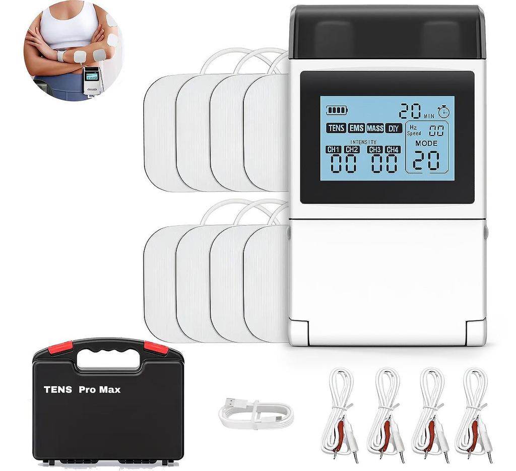 Cross-Border TENS & EMS Meridian Therapy Device: 60 Modes, 4-Channel Pulse Massager for Shoulder, Neck & Cervical Spine.