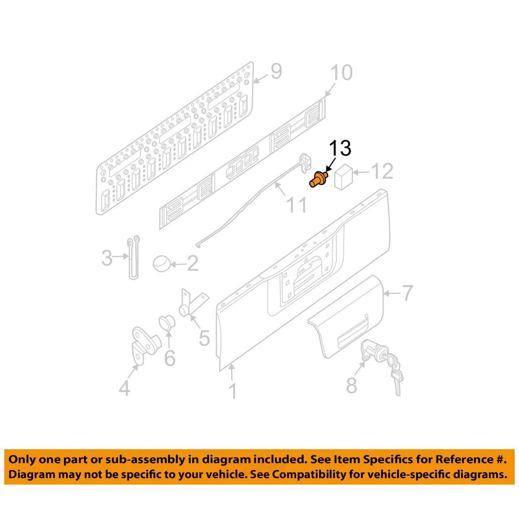 Rear Tailgate Fastener Locking Strikers Pin For Heavy Duty Metal Material Weatherproof Construction 90570-ZP50A