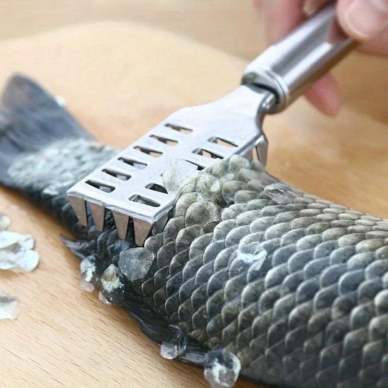 Tragbare Küchenwerkzeuge für den Haushalt, Edelstahl, Fischschuppenhobel, Küchenhelfer, praktisches Fischschuppen-Zubehör