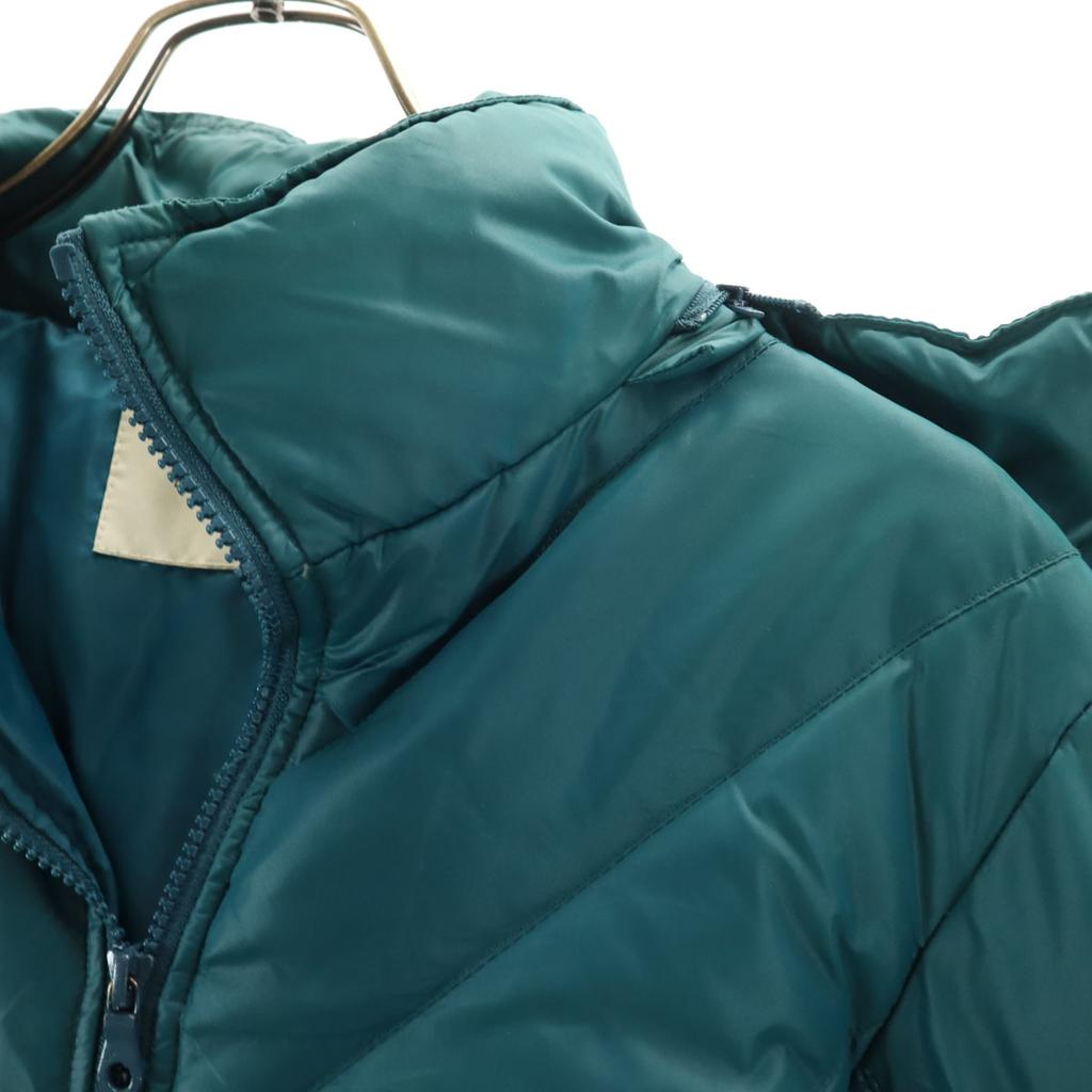 Nano Universe Hybrid Down Jacket M Blue Green With Raccoon Fur Women Used