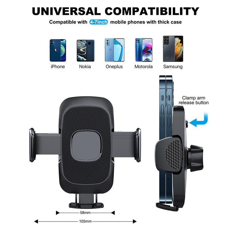 Handyhalter Halterung für Auto-Windschutzscheibe Universal Freisprecheinrichtung ausziehbarer Ständer Saugnapf Ultra starke Basis