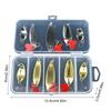 10pcs Fishing Spoons Metal Lures with Hook Tackle Box Hard Fishing Lures Fishing Baits for Trout Spinner Baits