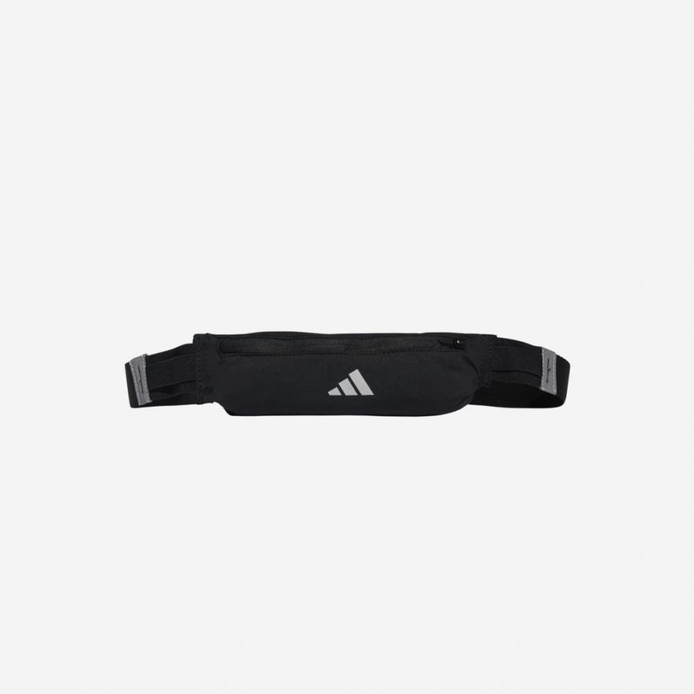 

Поясная сумка Adidas Running Belt, черная, светоотражающая, серебристая