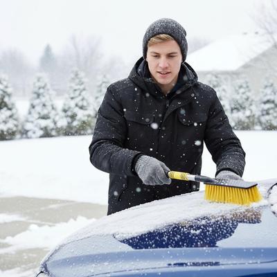 Snow Brush For Car Extendable Winter Auto Cleaning Tool Auto Snow Remover Brush For Drivers Adventure Seekers Travelers Trucks